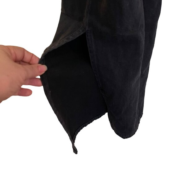 Oat Black Volcano Side Slit Denim Overalls Jumpsuit Sz 12 NWT - Picture 8 of 8